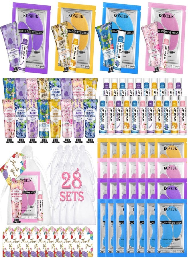 KONEUK 84 Pcs Bulk Gifts for Women,Teengirls, Under Eye Patches, Hand Creams & Lip Balms, Spa Party Supplies, Party Favors for Bridal Wedding, Baby Shower, Sleepover Party, Christmas Stocking Stuffers - Image 1
